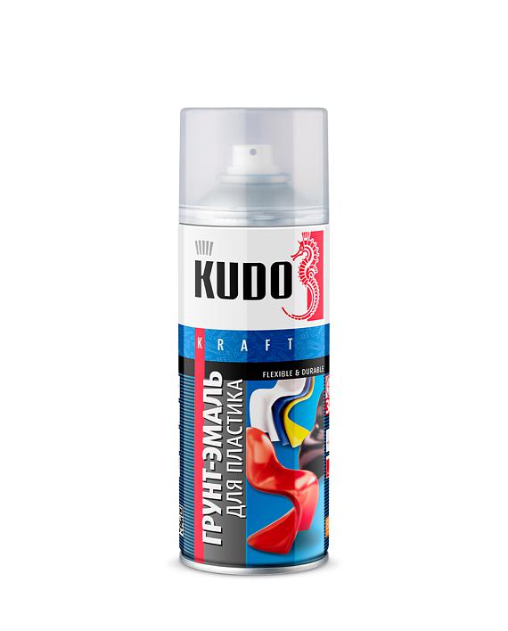 Грунт по пластику "KUDO", белый, спрей, 520мл