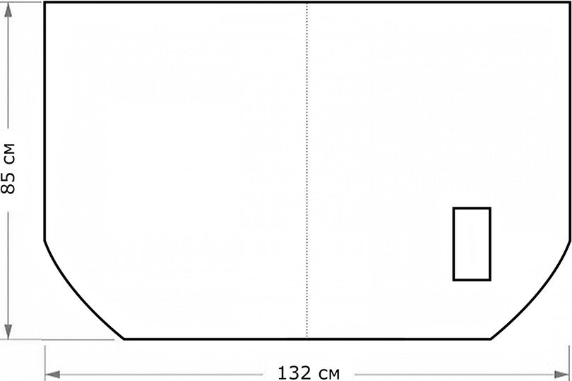 Утеплитель для двигателя "Автотепло", №14 (132х85), огнестойкий