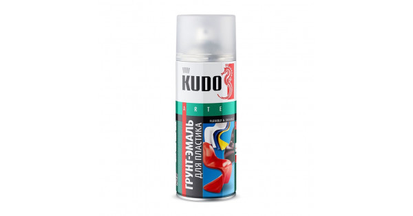 Грунт по пластику "KUDO", черный, спрей, 520мл