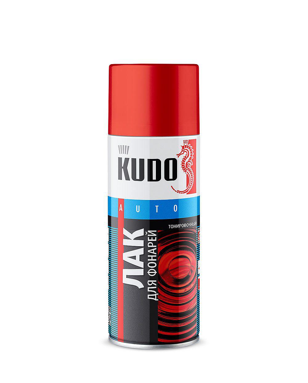 Лак тонировочный "KUDO" для фонарей, красный, 520мл