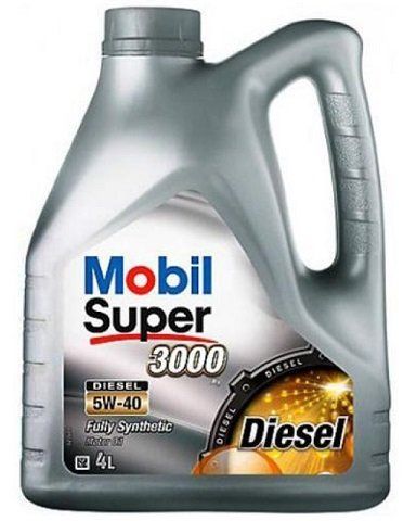 Масло моторное Mobil Super 3000 Diesel, 5W40, синтетика, 4л.