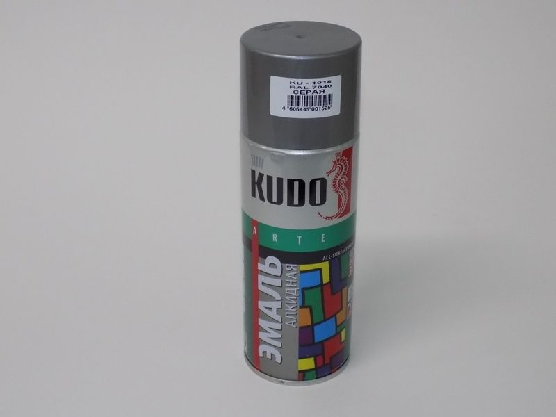 Краска универсальная "KUDO", серая, спрей, 520мл