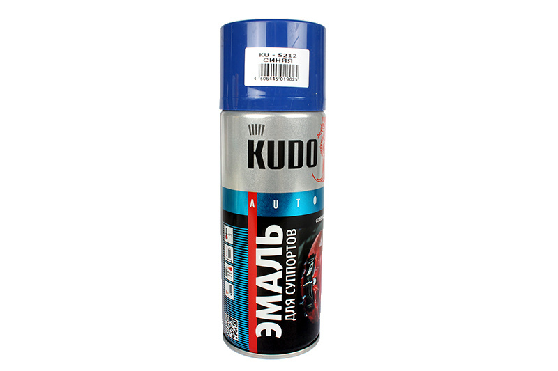 Эмаль "KUDO" для суппортов и тормозных барабанов, синяя, 520мл