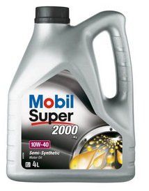 Масло моторное Mobil Super 2000, 10W40, полусинтетика, 4л.